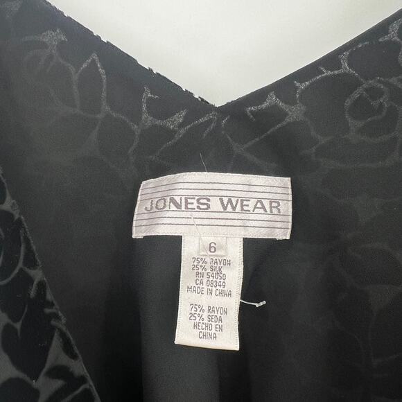 Vtg Jones Wear Tank Top Womens 6 Velvet Burnout Floral Boho Whimsigoth - Picture 4 of 5